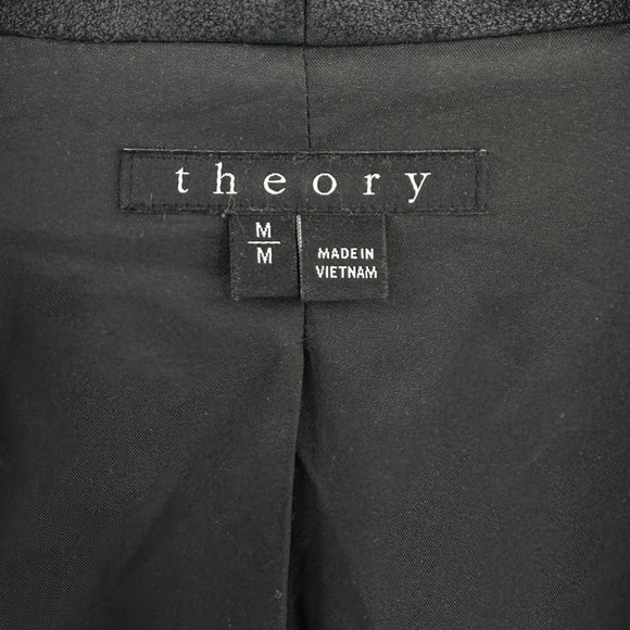Theory Gray and Black Pea Coat - Picture 5 of 10